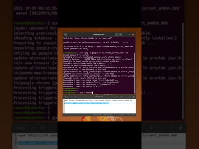 How to install Chrome Browser in Linux #shorts #linux #terminal #live #coding #google #commands