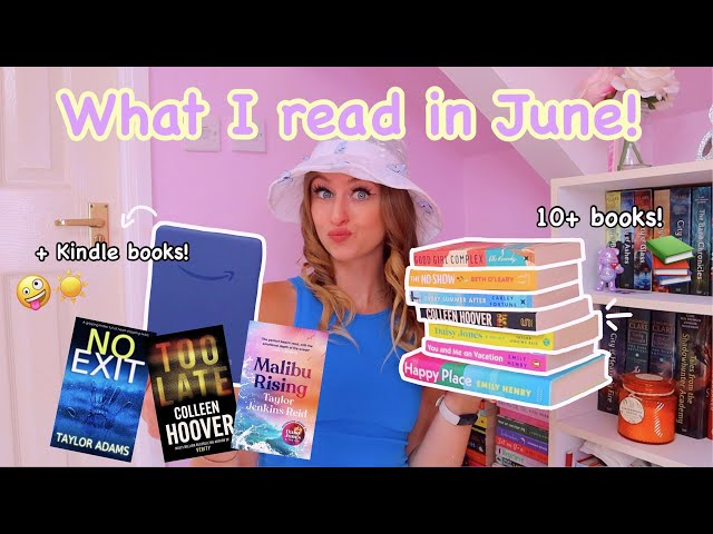 the 10+ books I read in June!!☀️👙🏝️📚 (summer reads, 5 stars, kindle recs!🍉) | Rhia Official♡
