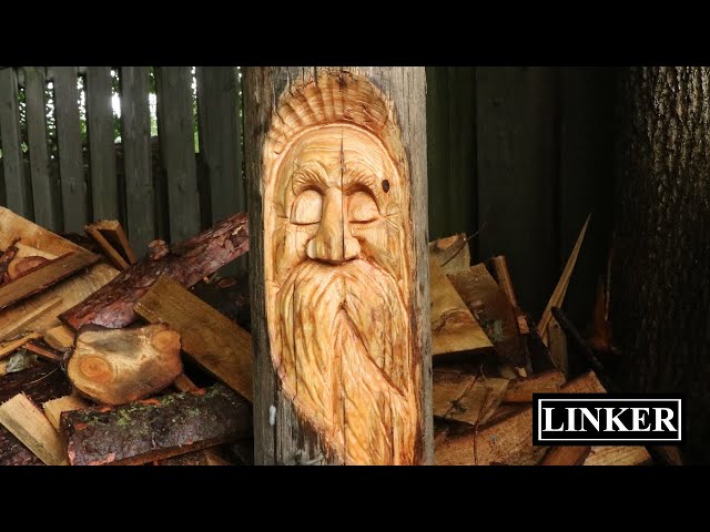 Woodcarving a Sleeping Woodspirit