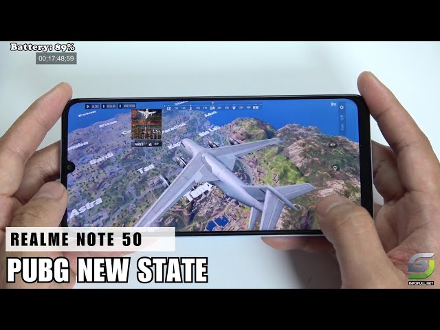 Realme Note 50 test game PUBG New State 90 FPS | Unisoc Tiger T612