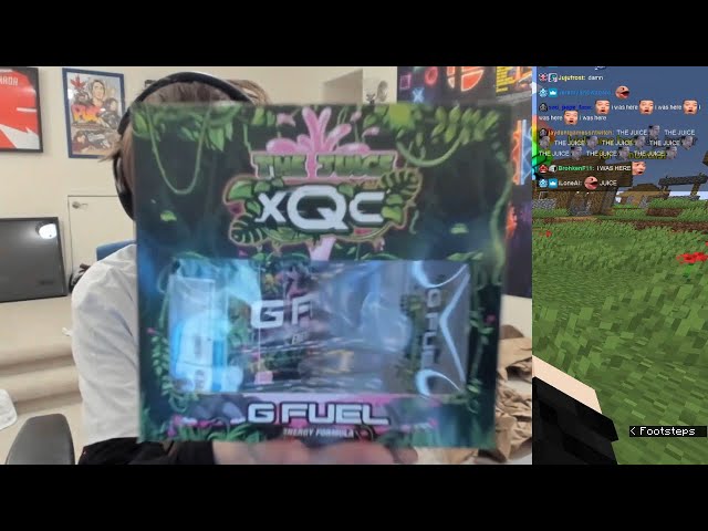 xQc Unboxes His NEW GFuel Flavor "THE JUICE" with Twitch Chat