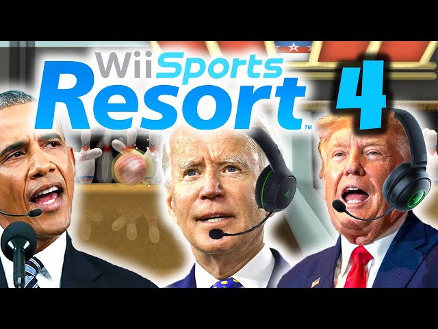 US Presidents Play Wii Sports Resort Bowling 4