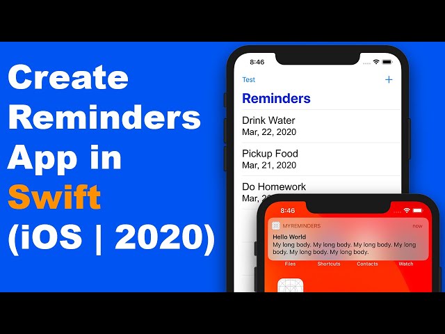 How To Build Reminders iOS App in Swift 5 (Xcode 12, 2023) - Beginners