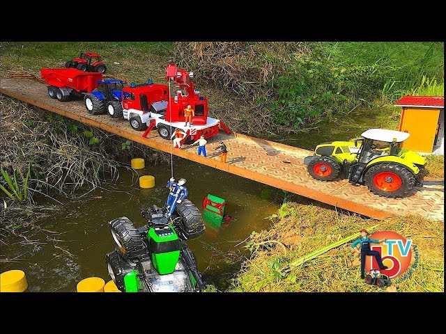 RC Traktor Crash Deutz Agrofron He fell from a bridge