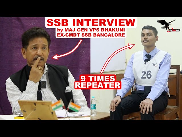 Live SSB Interview | Complete Personal Interview and Feedback by Maj Gen VPS Bhakuni