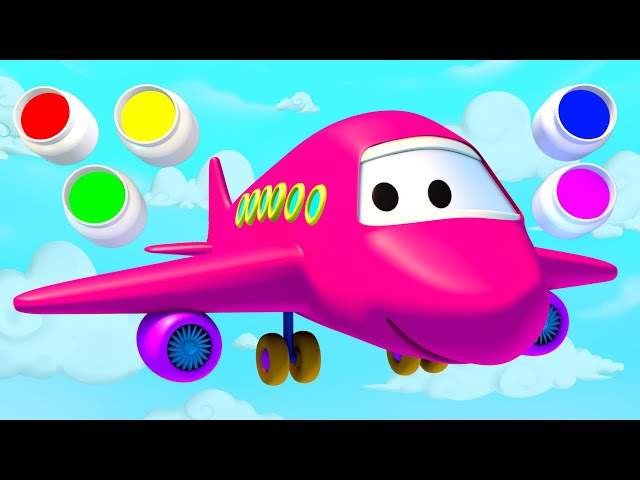 Kids Color Plane with Finger Family