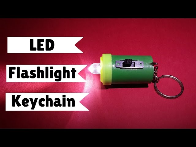 How to Make Super Bright LED Flashlight Keychain - DIY Keychain