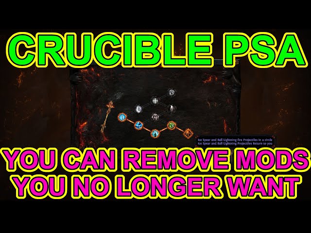 POE - Removing Bad Crucible Mods Is Possible, The UI For It Is Bad - 3.21 Crucible - Path Of Exile