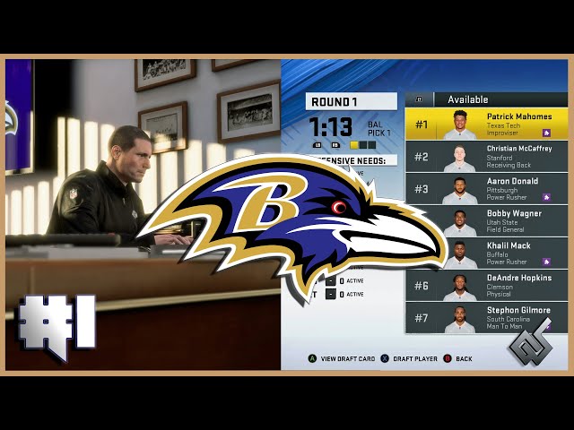 MADDEN 20 | Baltimore Ravens Fantasy Draft Franchise | EP. 1 | Draft!