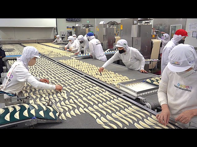 만두공장 Amazing mass production! Daily 20 tons! Dumpling making process - Korean food factory