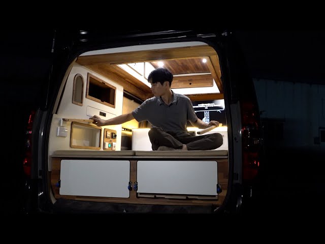 Process of Converting Old Korean Van into a Cozy Camping Car in Korea Factory.