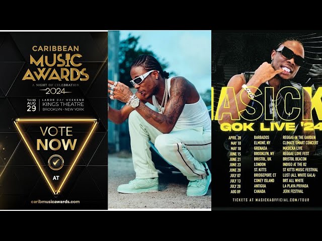 Masicka most nominated artist on the CM Awards/Masicka fully booked out/Masicka leading dancehall