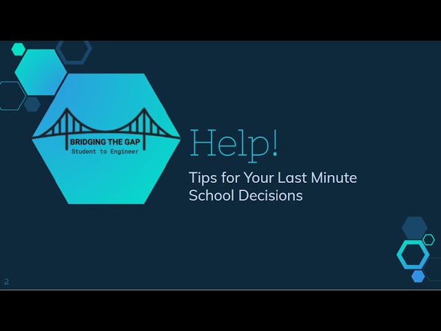 HELP! Tips for Your Last Minute School Decisions