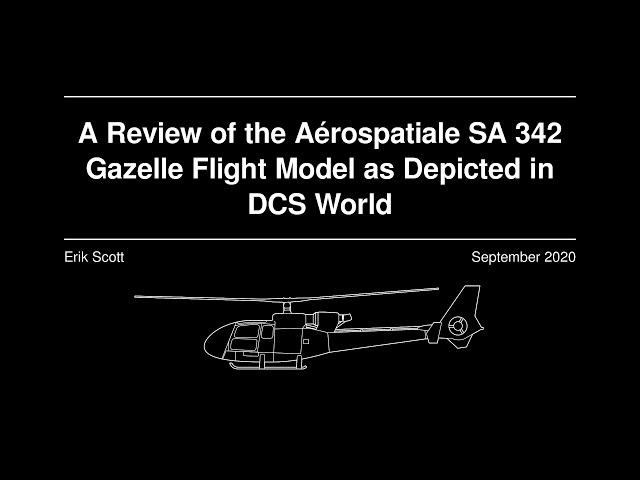 A Brief Data-Driven Look at the DCS Gazelle Flight Model