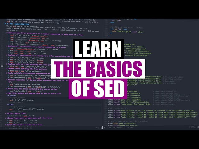Learning Sed Is Beneficial For Linux Users