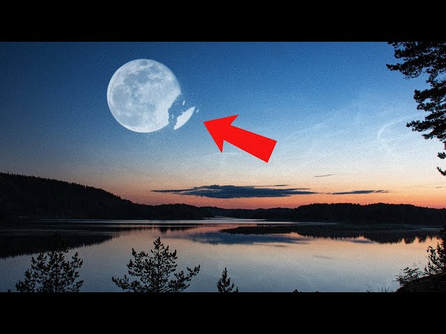 Ein riesiges Stück vom Mond ist abgebrochen und nähert sich der Erde