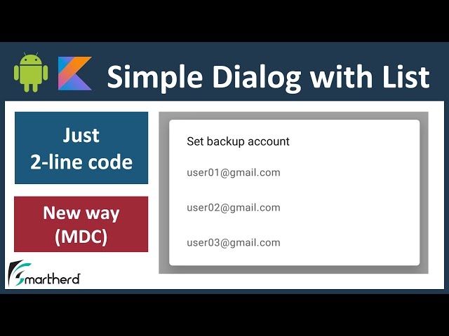 How to create Simple Dialog with List. Android Studio Tutorial (Kotlin)