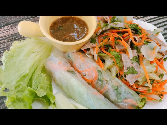 Beef Roll Salad Recipe | This Dipping Sauce Is Delicious | Weight Loss Menu #1