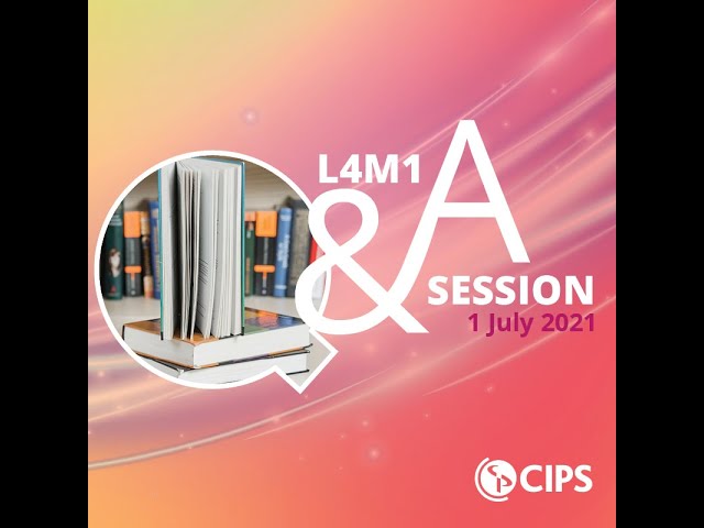 CIPS exam support level 4 | L4M1