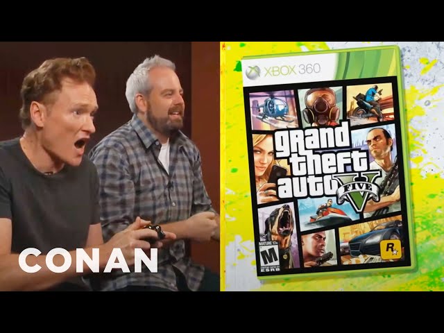 Conan O'Brien Reviews "Grand Theft Auto V" | Clueless Gamer | CONAN on TBS