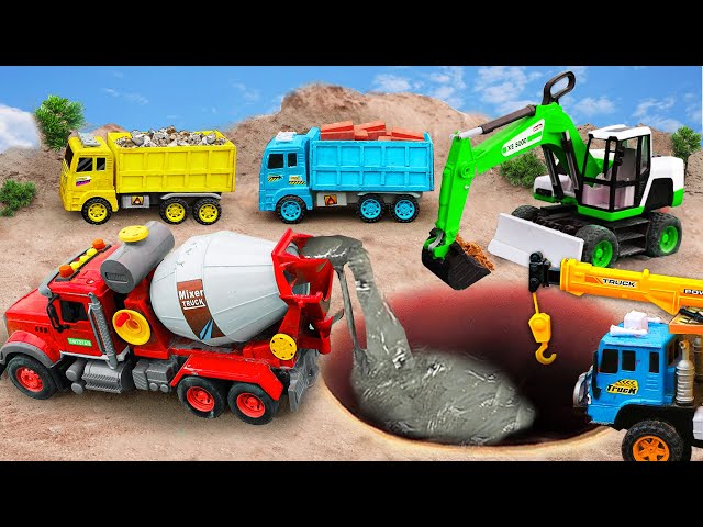 Crane, Excavator, Tank rescue Monster truck  Construction vehicles and their functions - Car toy for