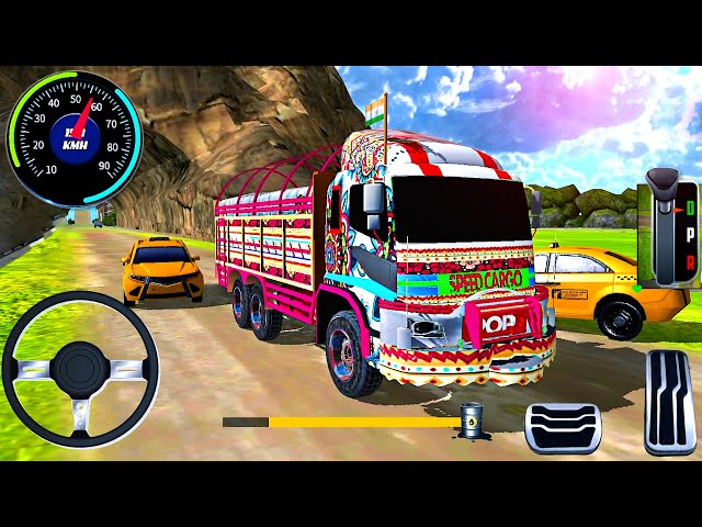 Indian Truck Mountain Driving Simulator - Offroad Heavy Cargo Truck Drive 3D - Android GamePlay #2