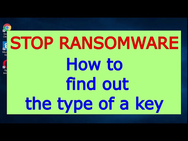 STOP (Djvu) Randomware : How to Find out the type of a key
