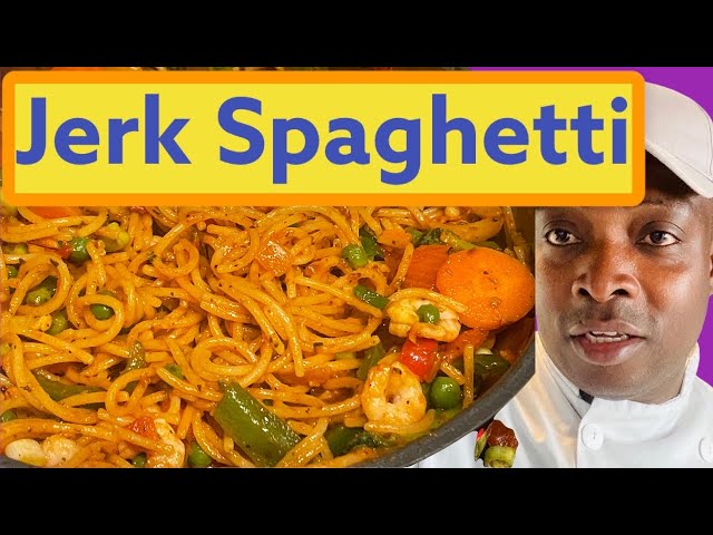 Jerk spaghetti with prawn recipe for Christmas!