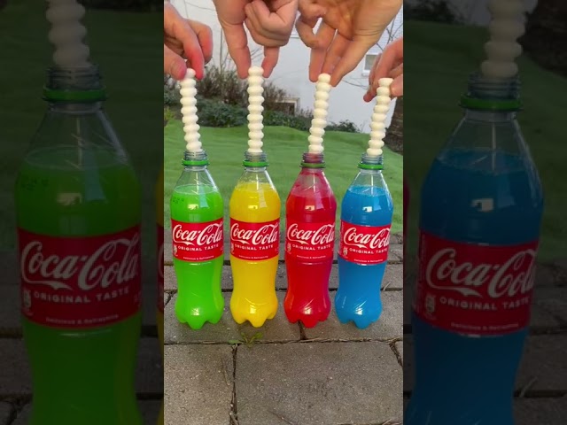 Coca Cola, Fanta, Sprite und Mentos |Experiment #shorts