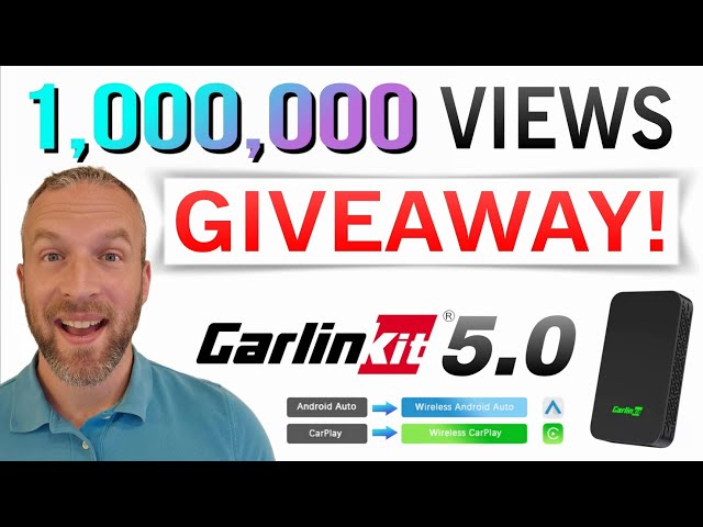 1 MILLION VIEWS GIVEAWAY! 😀 Carlinkit 5.0 Wireless Android Auto and Carplay Adapter