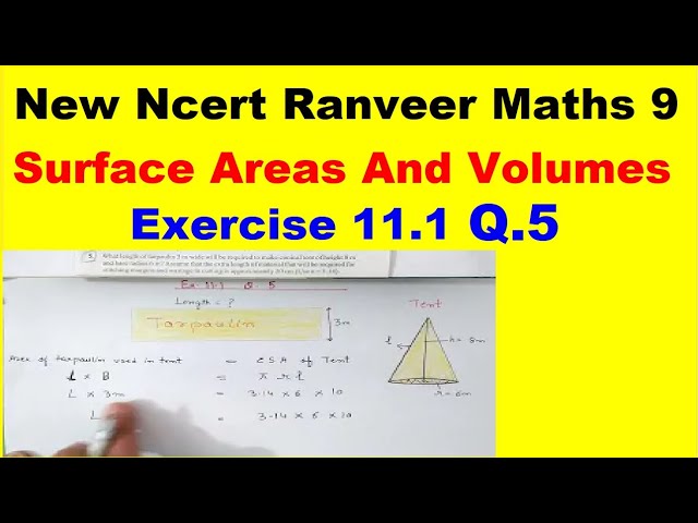 Class 9 Maths | Ex.11.1 Q.5 | Chapter 11 | Surface Areas And Volumes | New NCERT | Ranveer Maths 9