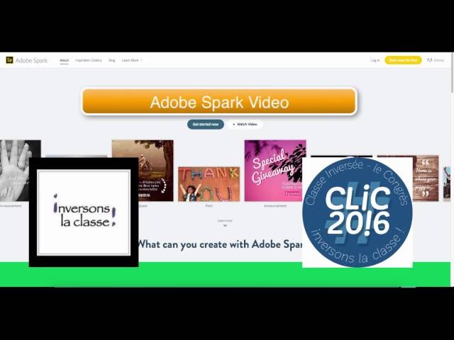 CLIC2016 - Atelier technique - Adobe spark