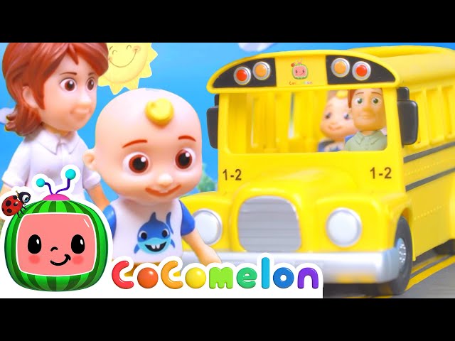 Wheels on the Bus | Toy Play Learning | @CoComelon Nursery Rhymes & Kids Songs
