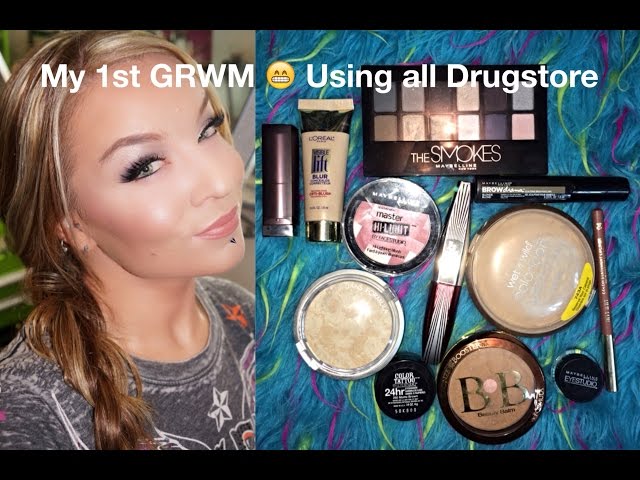 My 1st GRWM : All Drugstore Makeup : Maybelline The Smokes Palette