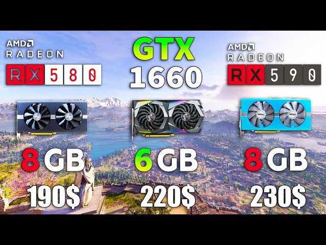 GTX 1660 vs RX 580 vs RX 590 Test in 8 Games