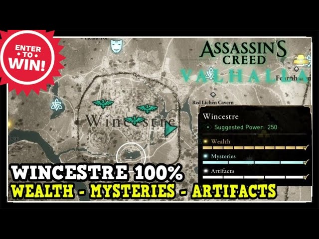 Assassin's Creed Valhalla Wincestre All Collectibles (Wealth, Mysteries, Artifacts)