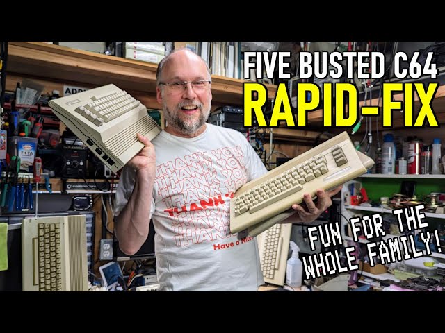 Five bad Commodore 64s. One hour. All fixed!
