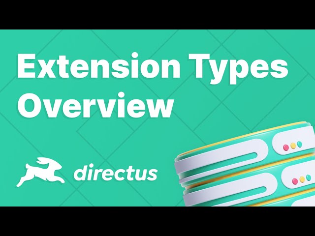 Overview of Extension Types in Directus 9