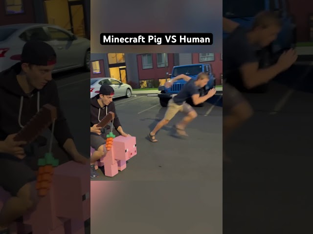 Racing My Brother on My Minecraft Pig