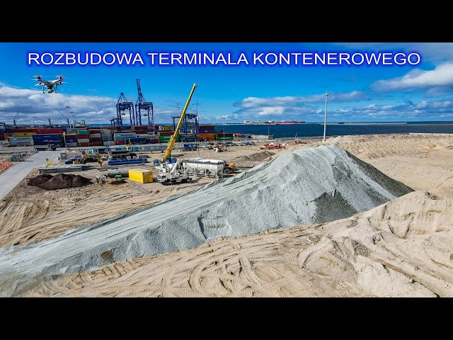 Rozbudowa terminala kontenerowego w Gdańsku. 18.4. Olbrzymi postęp prac.