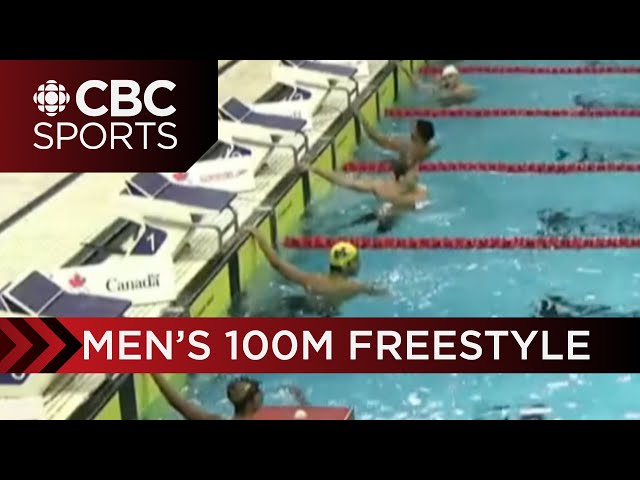 Canadian men looking FAST in the 100m freestyle at the 2024 Speedo Canadian Swimming Open