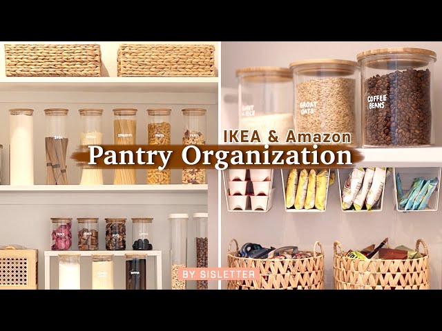 ⭐️Smart Pantry Organization Ideas with IKEA and Amazon/ How to utilize pantry space 200%