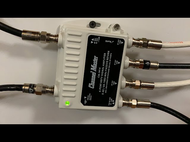 TV Antenna Signal Amplifier | 4-way Amplified Splitter - Channel Master CM-3414