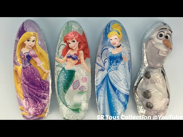 Disney Princess Cinderella, Arie,l, Rapunzel and Olaf Easter Chocolate Eggs