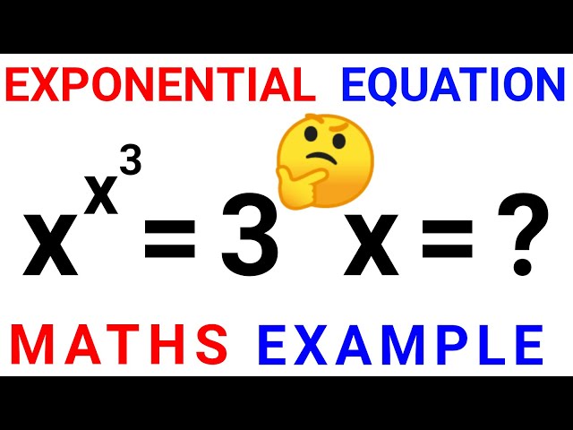 Math Problem: x^x^3=3 | How to Solve Exponential Equation | Math Teaching