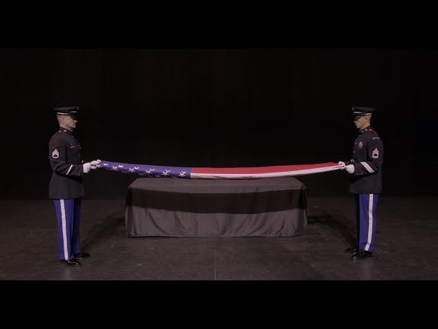 How to fold a U.S. flag for military funeral ceremony | West Point Band