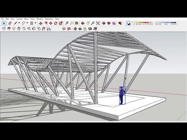 Creating 'Parametric Inspired' Roof Form in Sketchup using advanced plugin (links enclosed) !