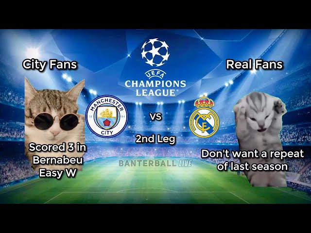CAT MEMES Manchester City (3) 1-1 (4) Real Madrid | Quarter-Final 2nd Leg | Champions League 2023-24