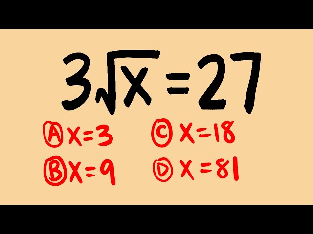 common SAT square root equation