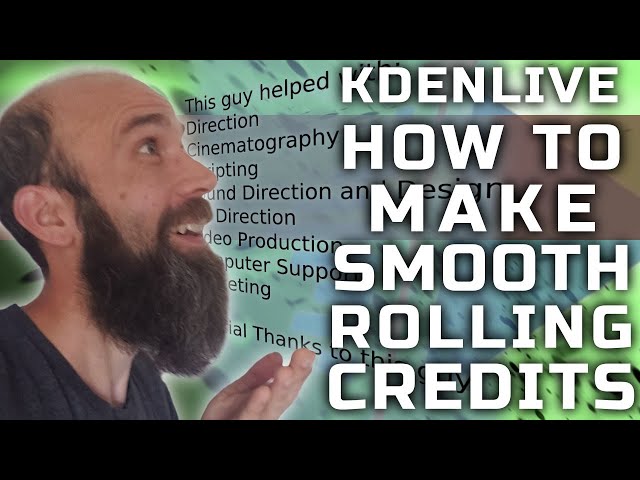 Create Smooth Rolling Credits In Kdenlive